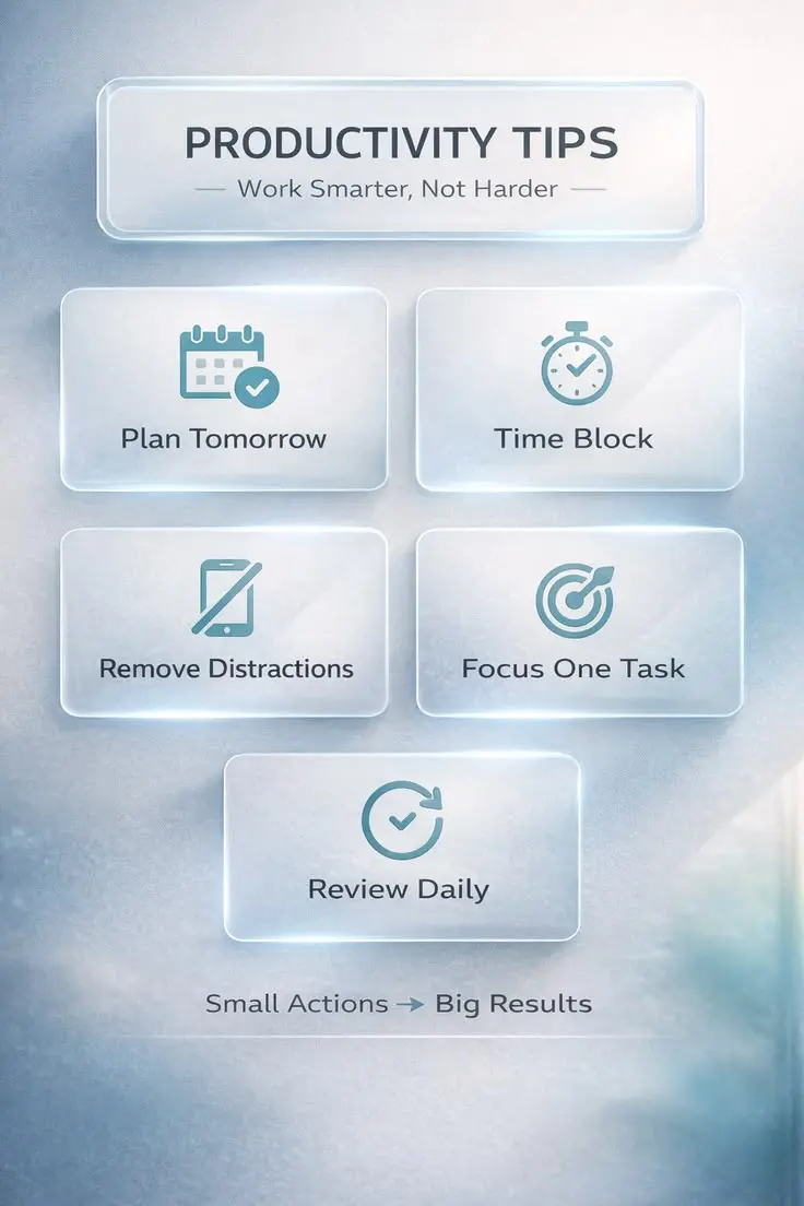 productivity tips to get more done daily